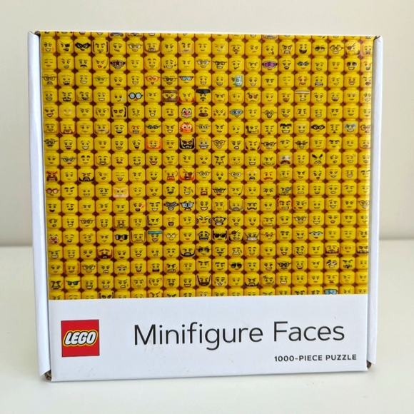 NIB LEGO Minifigure Faces Jigsaw Puzzle 1000 Pieces 25x20 in. Sealed - Picture 2 of 7